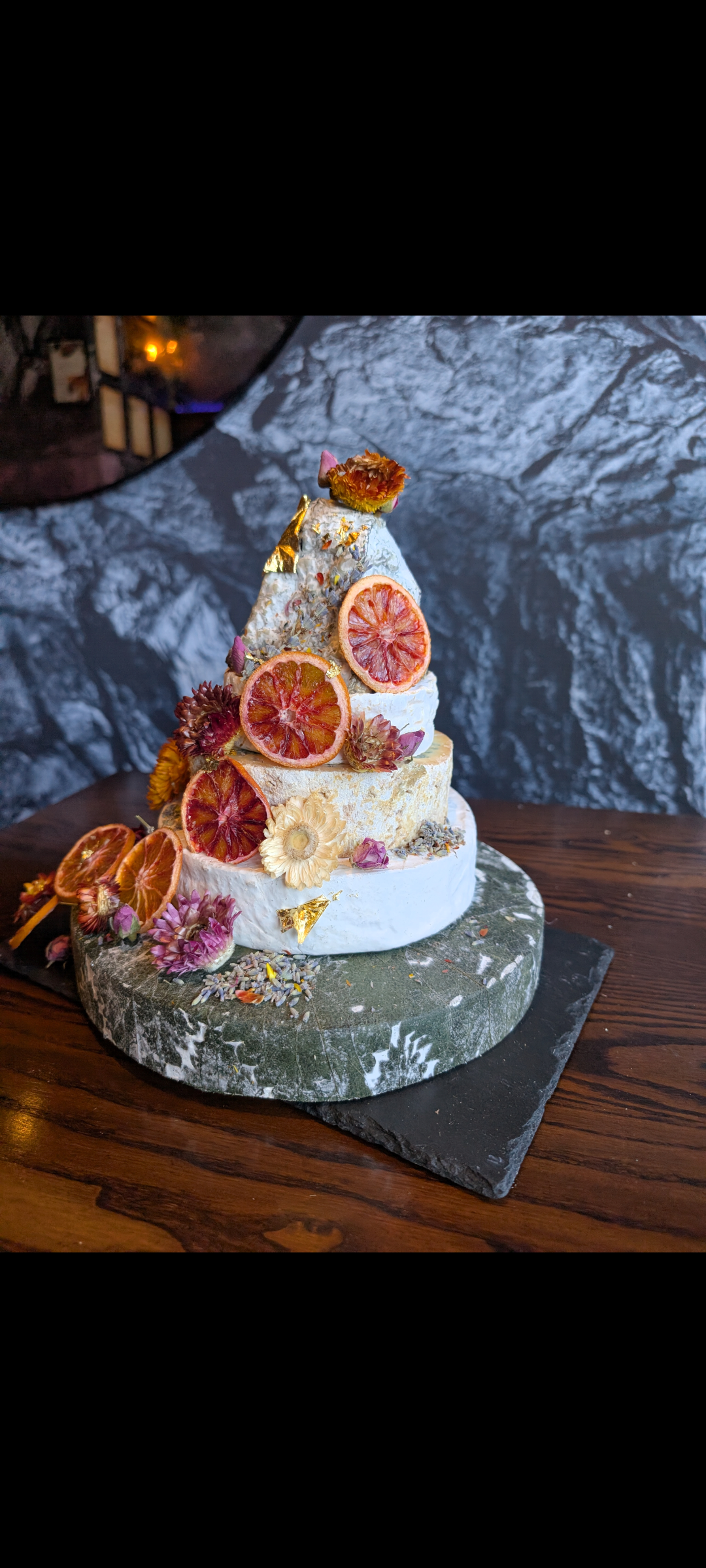 Amber and Orange Cheese Party Tower