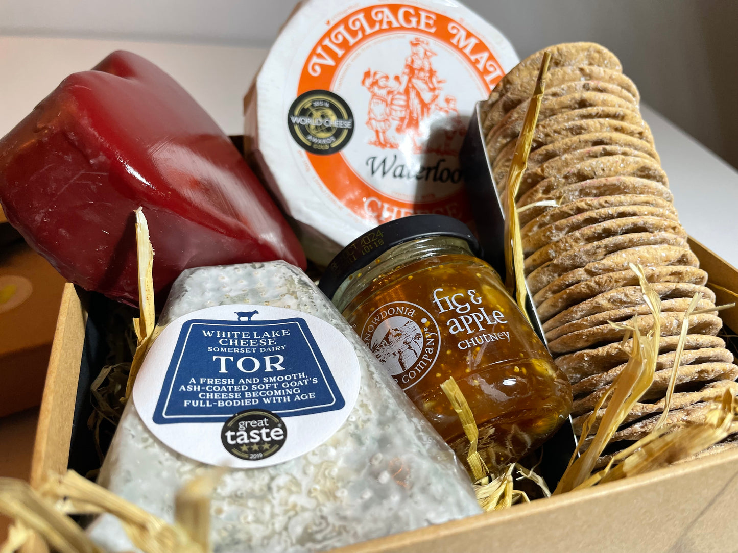 A wonderful gift hamper of cheese!